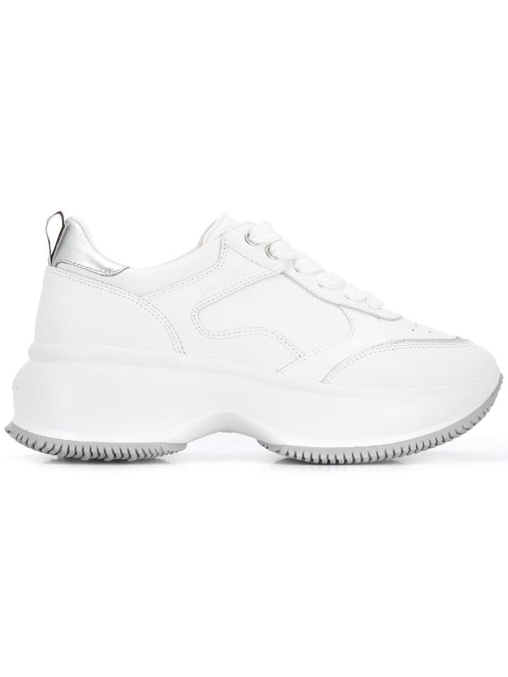 Hogan Ridged Sole Sneakers - White
