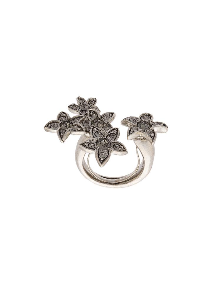 Oscar De La Renta Star Fish Ring - Grey