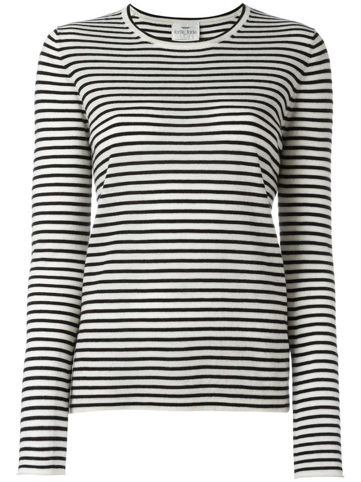 Forte Forte Breton Stripe Jumper, Women's, Size: 2, Black, Cashmere/wool