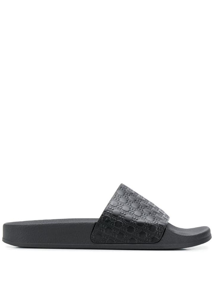 Balmain Logo Sliders - Black