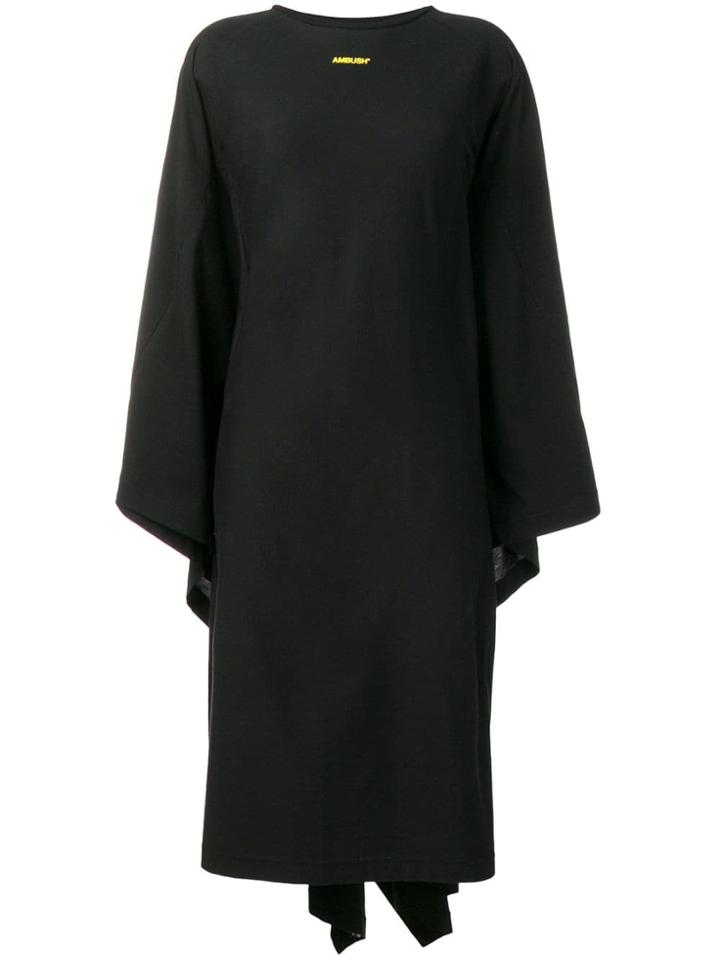 Ambush Draped Back Dress - Black