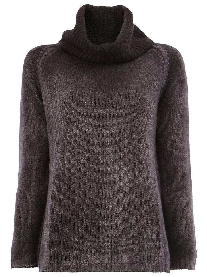 Avant Toi Roll-neck Jumper, Women's, Size: Small, Grey, Cashmere