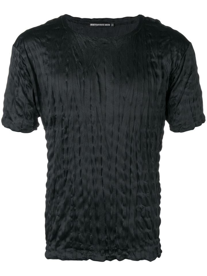 Issey Miyake Men Crinkle-effect Fitted Top - Black