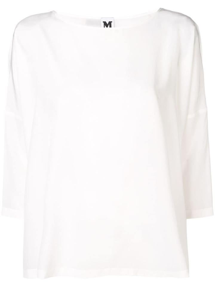 M Missoni Cropped Sleeve Blouse - White