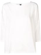 M Missoni Cropped Sleeve Blouse - White