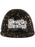 Maison Michel Logo Cap, Men's, Size: Small, Black, Wool Felt