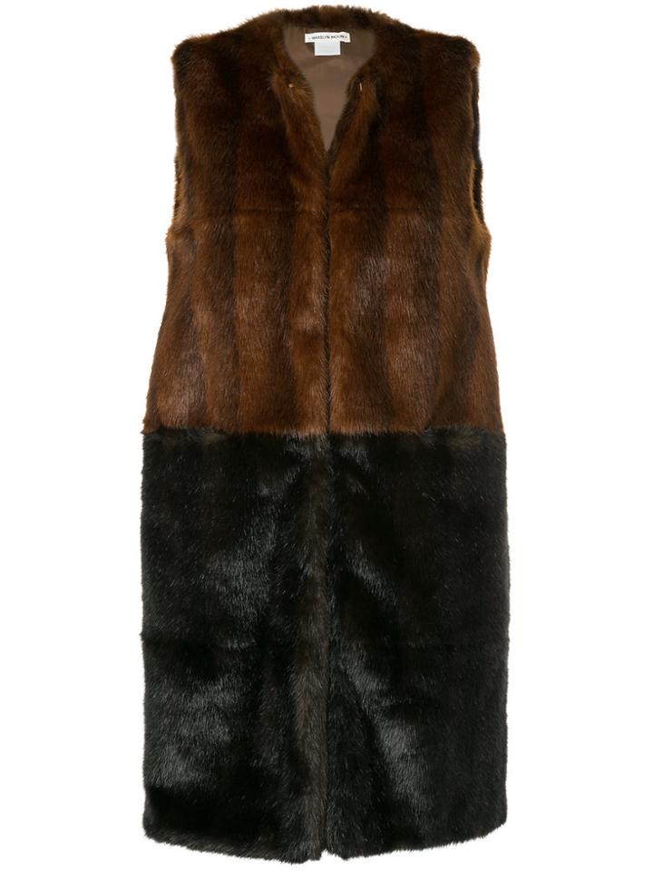 Cityshop Two-tone Fur Vest - Brown