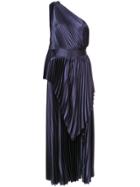 Yigal Azrouel Pleated Column Scarf Dress - Blue