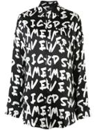 R13 God Save America Blouse, Women's, Size: Xs, Black, Silk