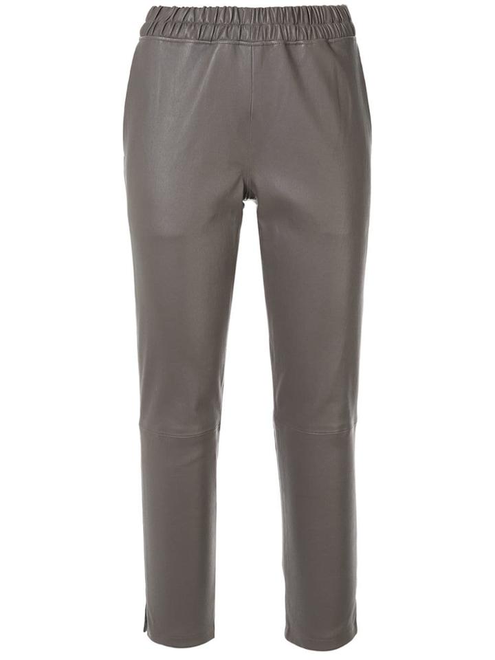 Inès & Maréchal Cropped Tailored Trousers - Grey
