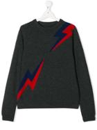 Zadig & Voltaire Kids Chris Lightning Bolt Sweater - Grey