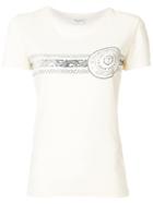 Saint Laurent Logo Patch T-shirt - Nude & Neutrals