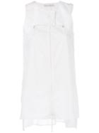 Paco Rabanne - Buttoned Tank Top - Women - Cotton/polyamide - 38, Women's, White, Cotton/polyamide