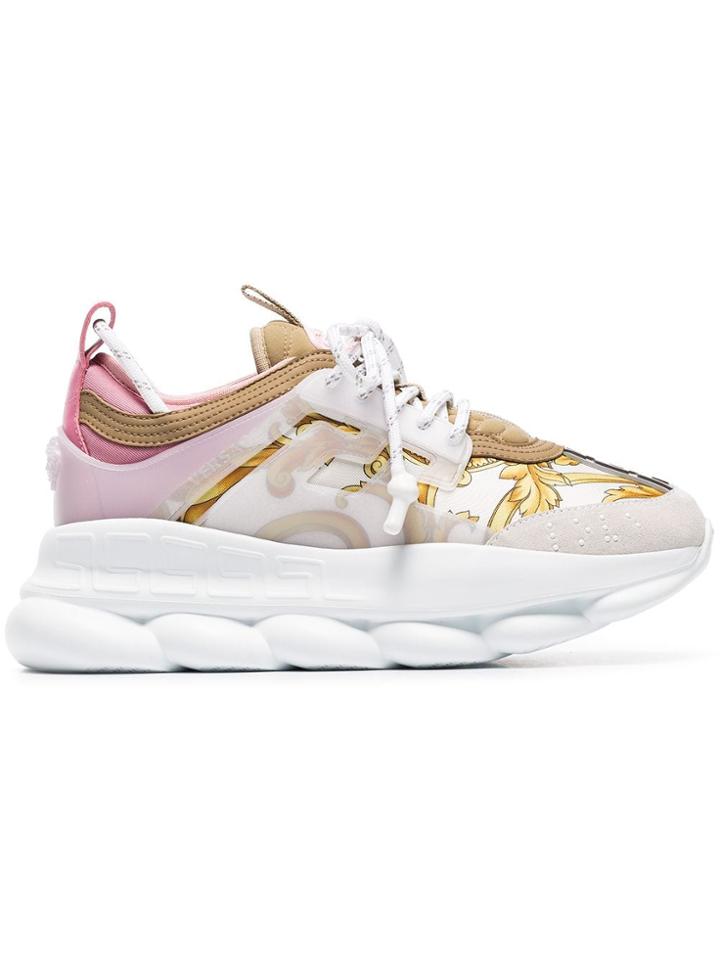 Versace Multicoloured Chain Reaction Baroque Leather And Fabric