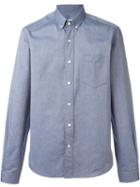 Ami Alexandre Mattiussi Button Down Shirt, Men's, Size: 40, Blue, Cotton