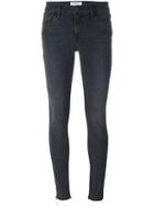 Frame Denim Ankle Skinny Jeans, Women's, Size: 28, Black, Cotton/polyester/lyocell