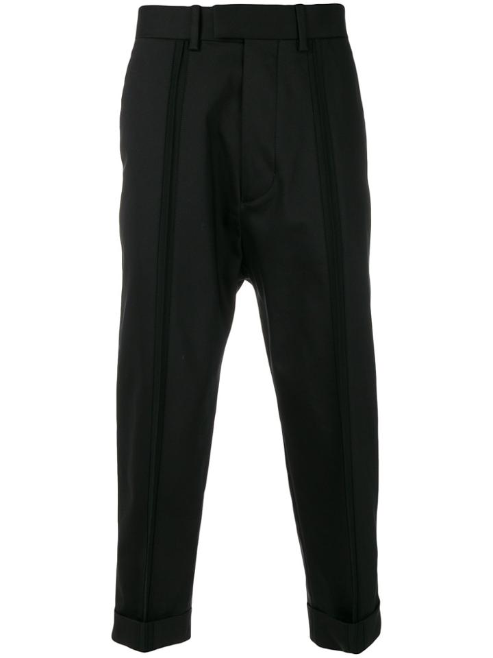 Diesel Black Gold Front Pleat Cropped Trousers