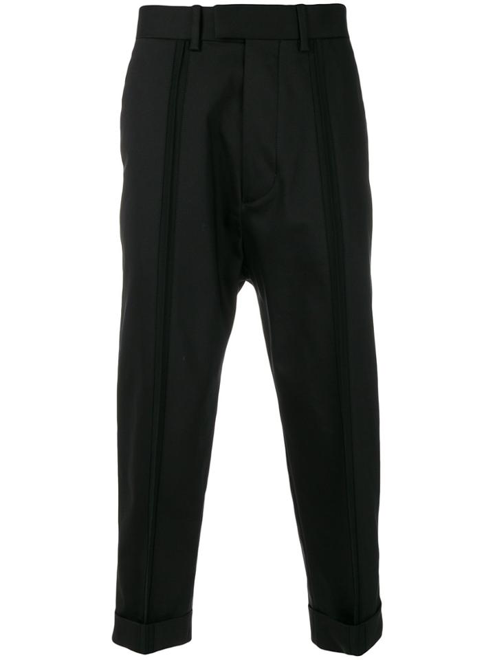 Diesel Black Gold Front Pleat Cropped Trousers