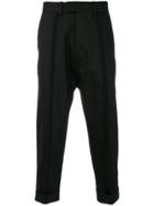 Diesel Black Gold Front Pleat Cropped Trousers