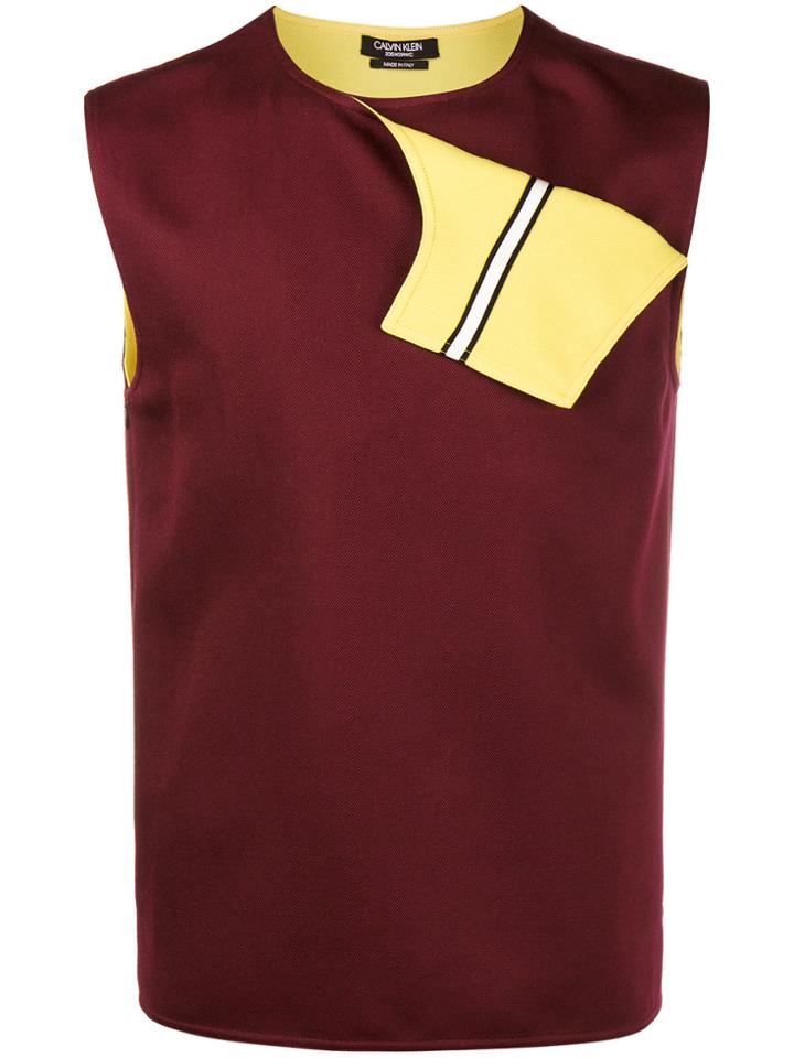 Calvin Klein 205w39nyc Fold Flap Vest Top - Red