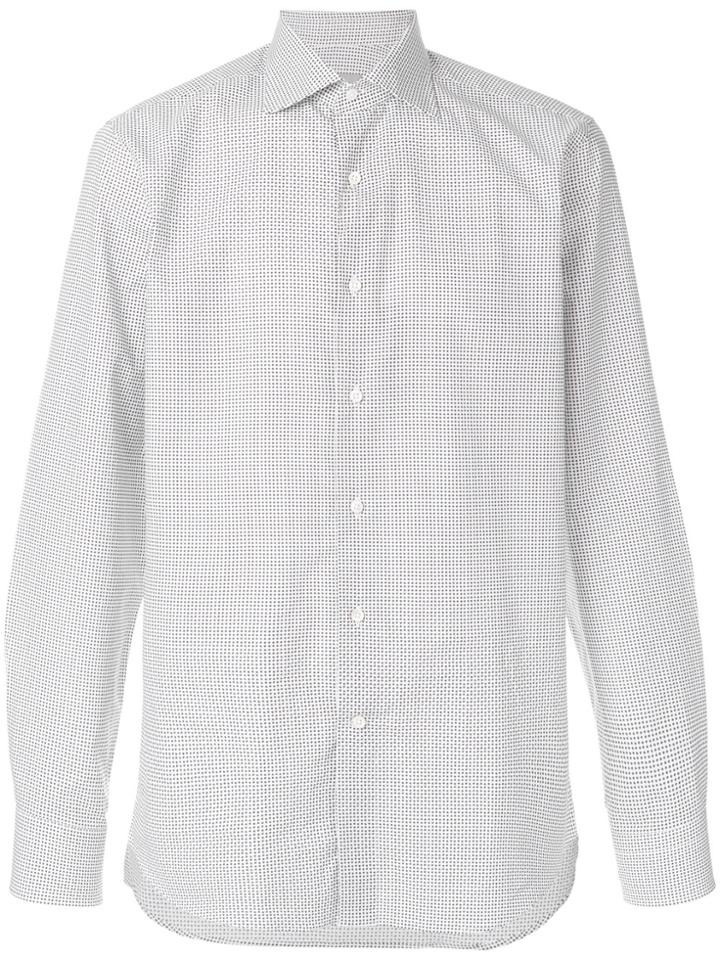 Canali Classic Patterned Shirt - Red
