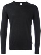 Aspesi V-neck Jumper, Men's, Size: 54, Black, Wool