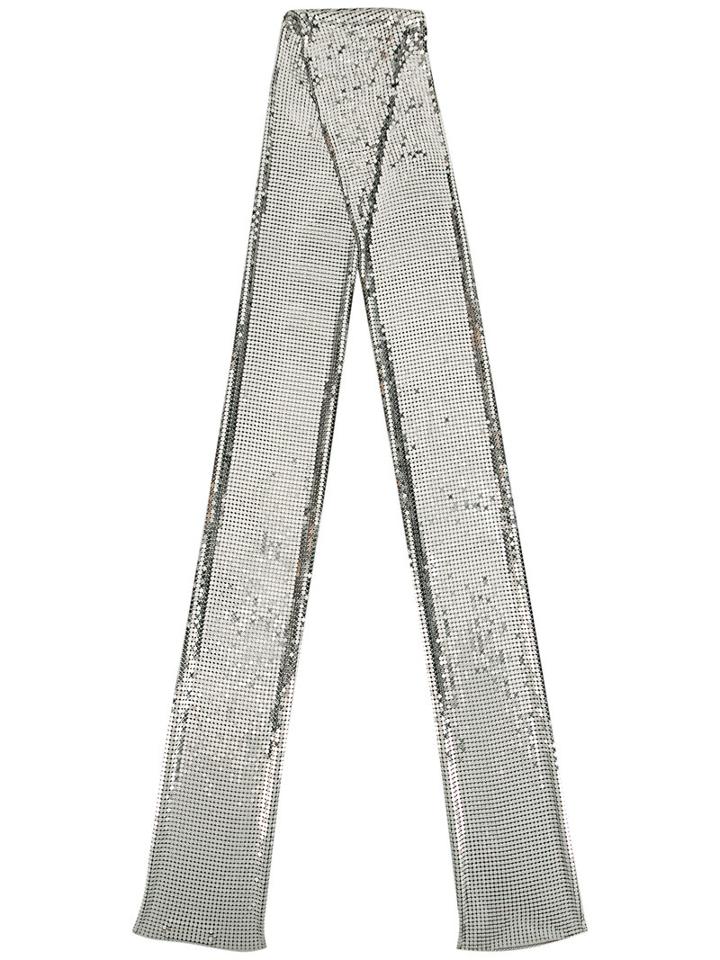 Paco Rabanne Sequined Scarf, Women's, Grey, Metal