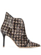Malone Souliers Cora Patterned Booties - Black