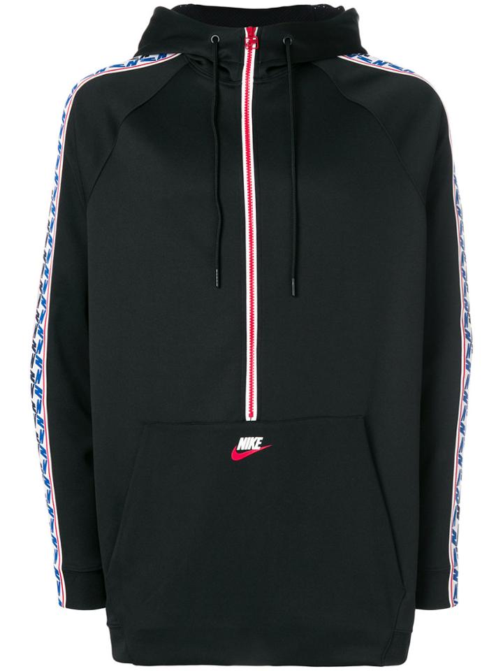 Nike Nsw Taped Half-zip Hoodie - Black
