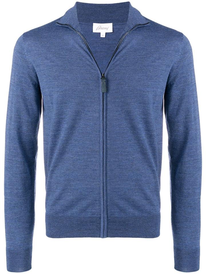 Brioni Zipped Cardigan - Blue
