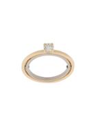 Charlotte Chesnais 18kt Yellow And White Gold Elipse Solitaire Diamond