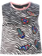 Msgm Bead Embellished Tank, Women's, Size: 40, Black, Polyester