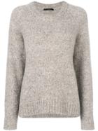 Odeeh Ribbed Crew Neck Sweater - Nude & Neutrals