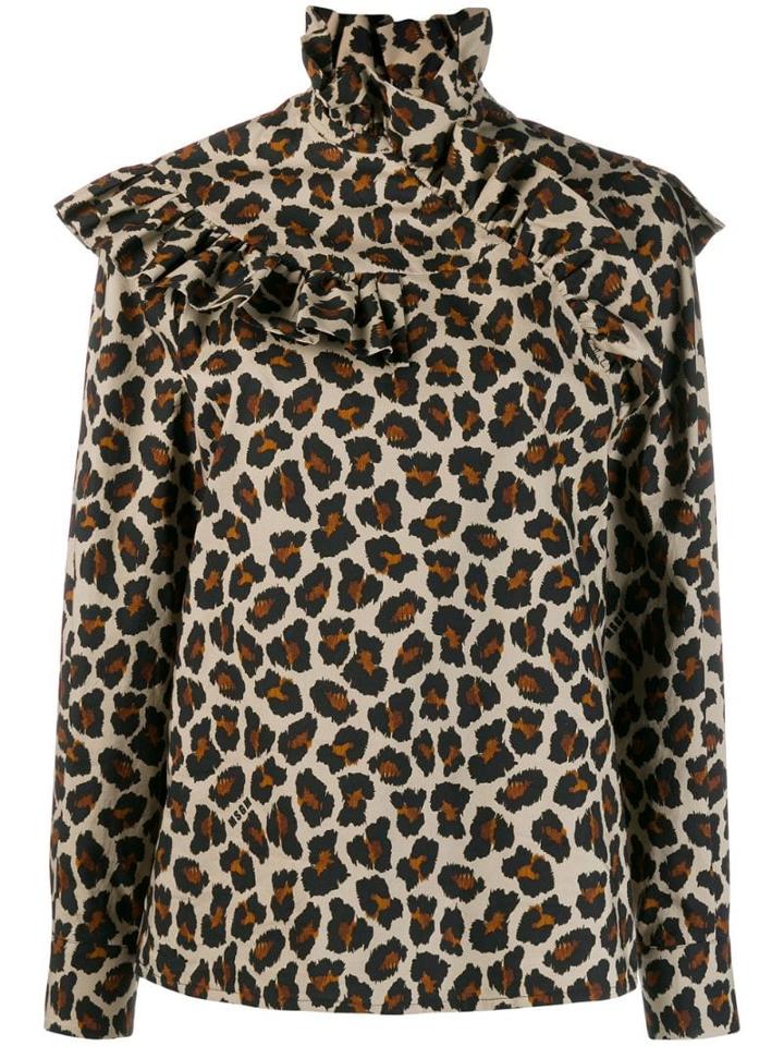 Msgm Leopard-print Blouse - Neutrals