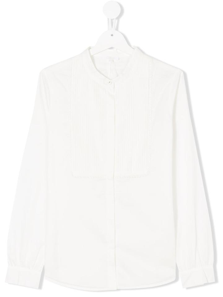 Chloé Kids - Ribbed Detail Shirt - Kids - Cotton - 14 Yrs, White