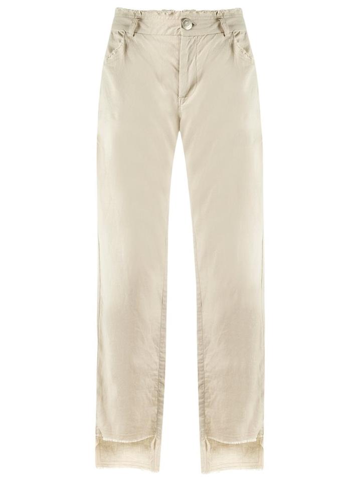 Uma Raquel Davidowicz Slim Fit Trousers, Women's, Size: 42, Nude/neutrals, Linen/flax/viscose/spandex/elastane
