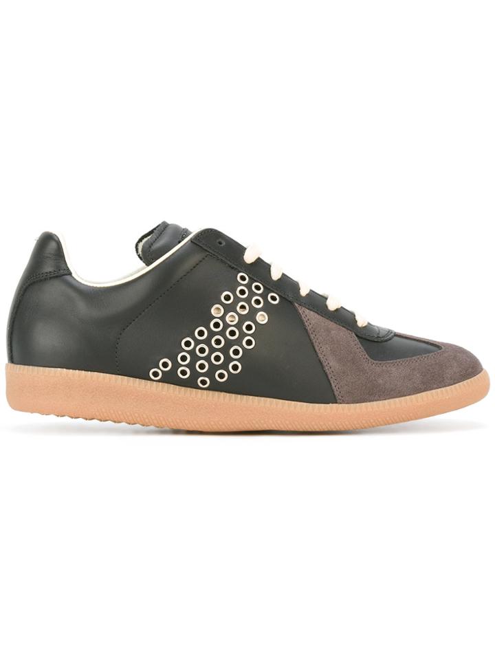 Maison Margiela Eyelet Pattern Trainers - Black