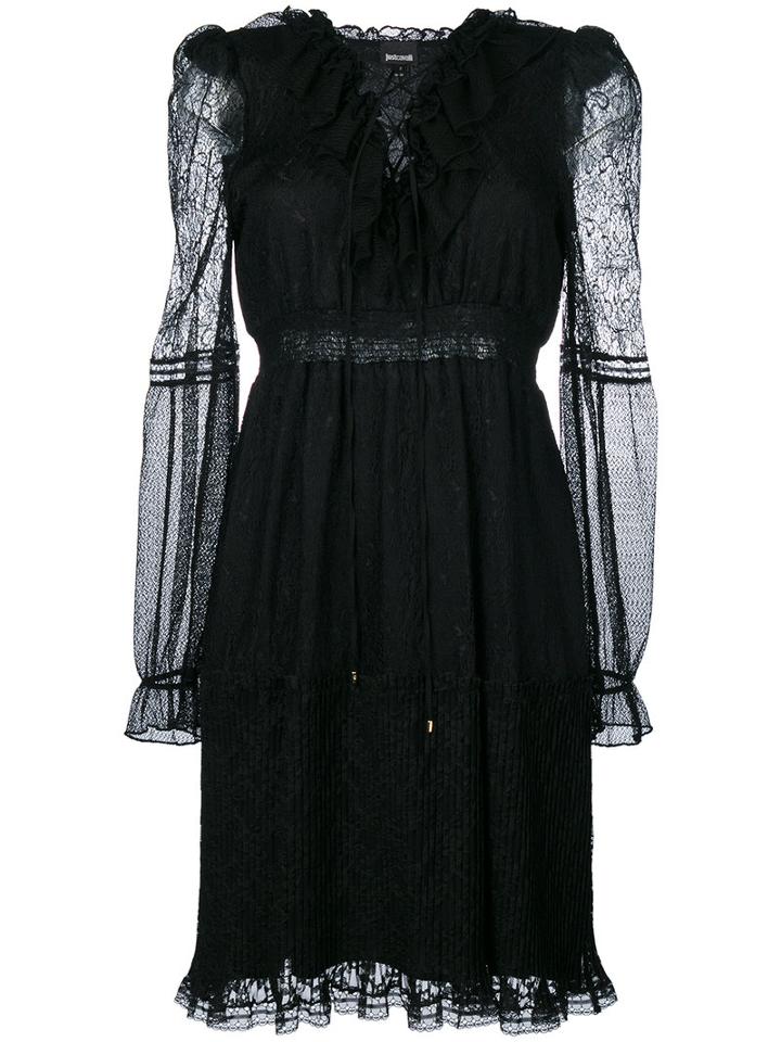 Just Cavalli - Layered Mesh Dress - Women - Polyamide/polyester - 40, Black, Polyamide/polyester