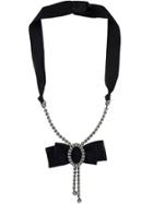 Lanvin Bow Pendant Necklace - Black