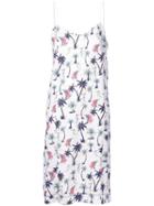 Bassike 'hawaiian' Drawstring Slip Dress, Women's, Size: 8, White, Silk/viscose