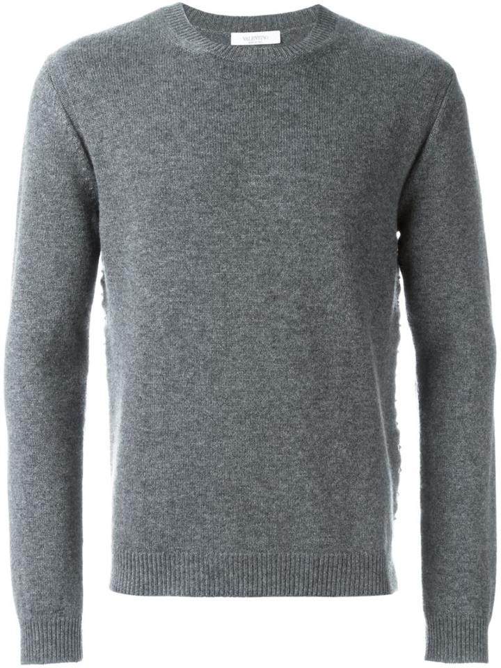 Valentino 'rockstud' Jumper, Men's, Size: Small, Grey, Cashmere