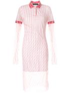 Y/project Printed Sheer Polo Dress - Red