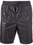 Dolce & Gabbana Polka Dot Swim Shorts, Men's, Size: Iii, Black, Polyester