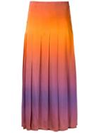 Reinaldo Lourenço Pleated Midi Skirt - Orange