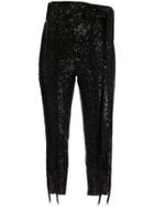 Christian Pellizzari Pant With Fringes - Black