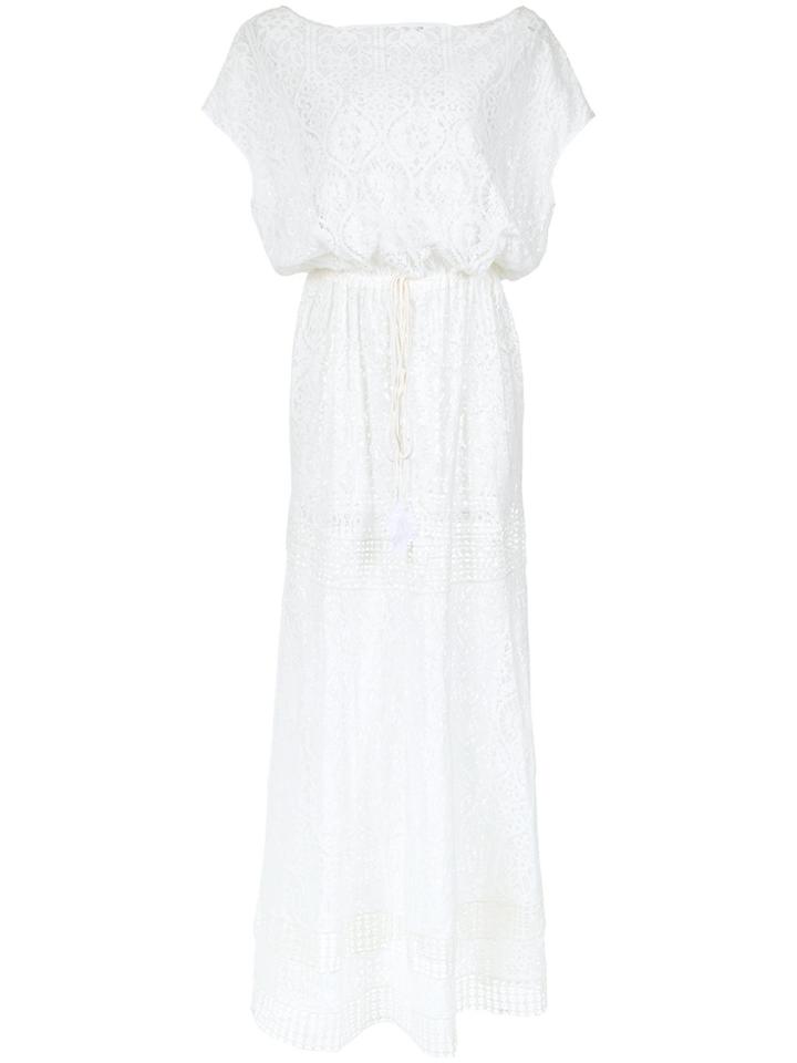 Martha Medeiros Lace Maxi Gown - White