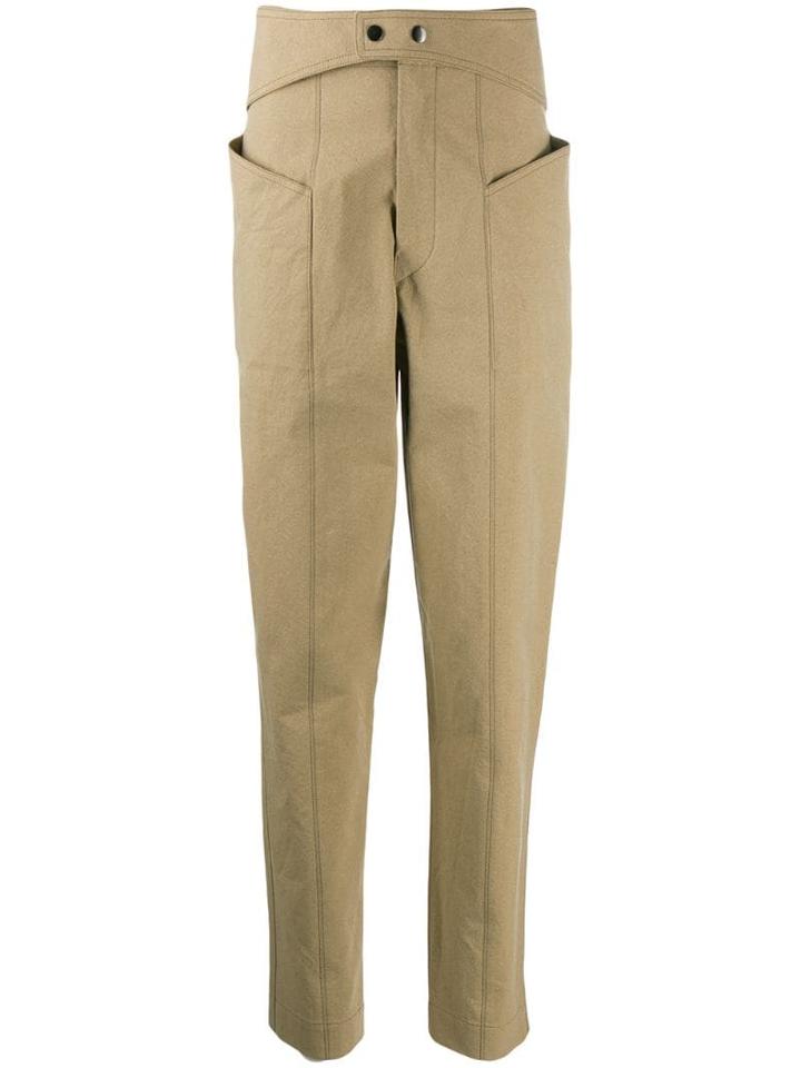 Isabel Marant Lixy High-waisted Trousers - Neutrals