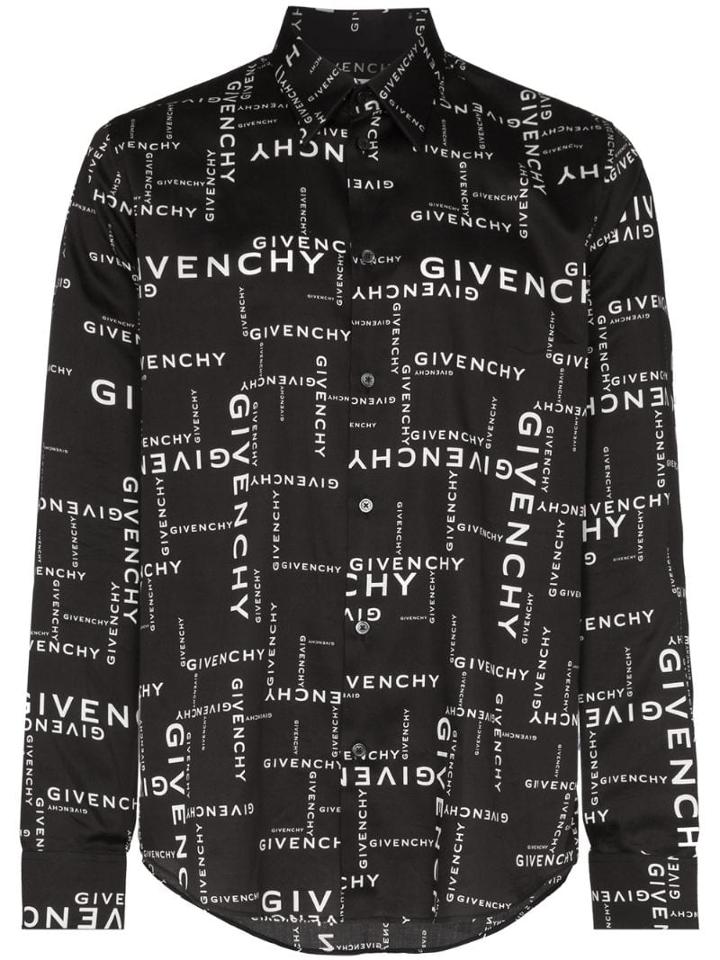Givenchy Repeat Logo Print Shirt - Black