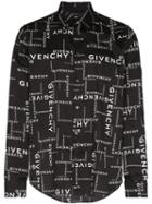 Givenchy Repeat Logo Print Shirt - Black