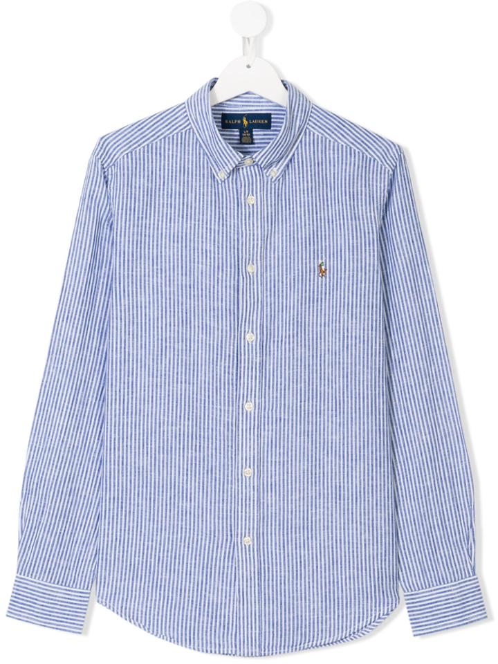 Ralph Lauren Kids Teen Striped Button-down Shirt - Blue